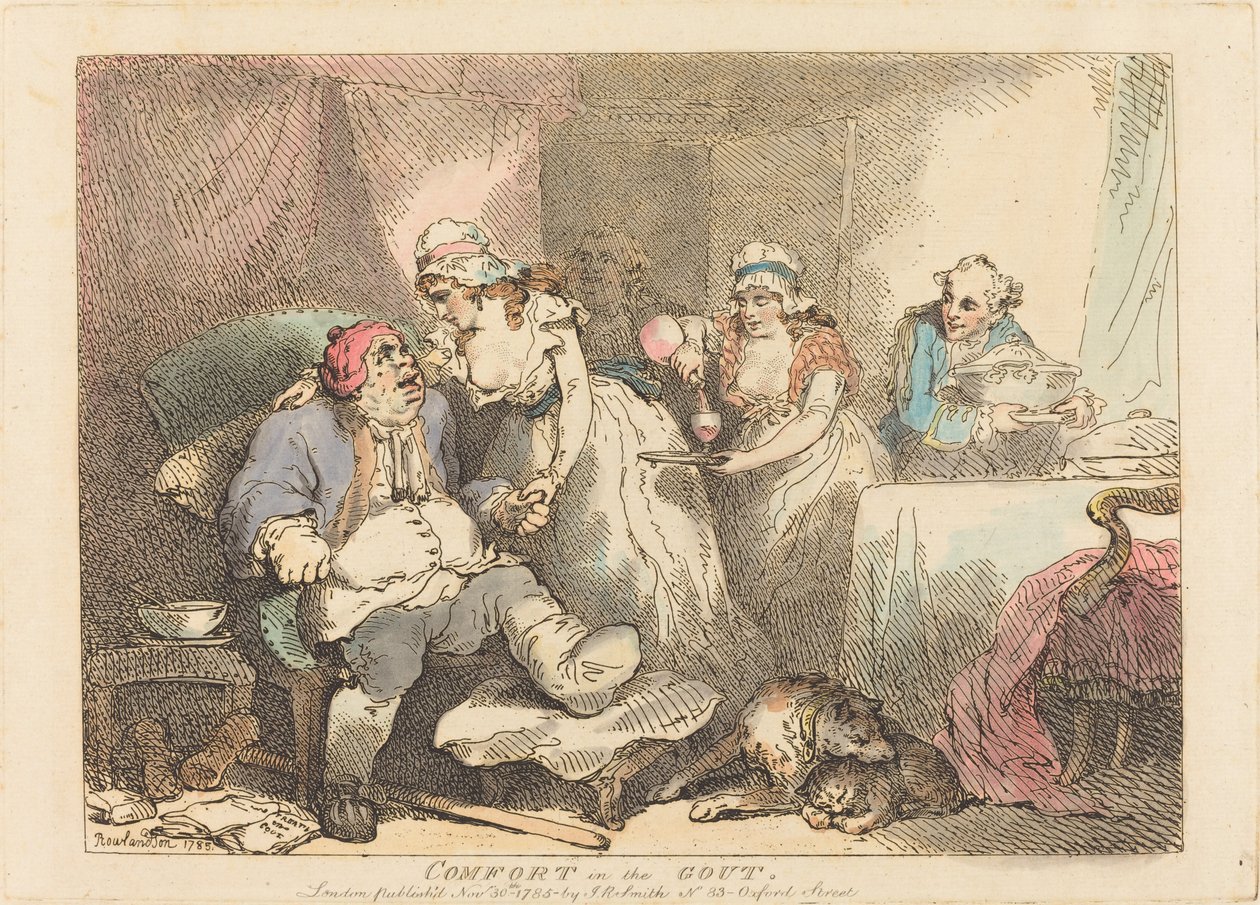 Komfort i gikten av Thomas Rowlandson