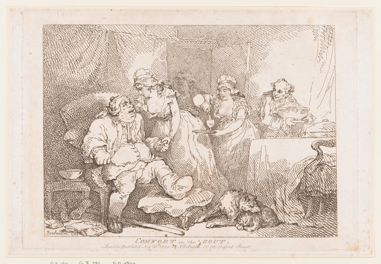 Lindring ved gikt av Thomas Rowlandson