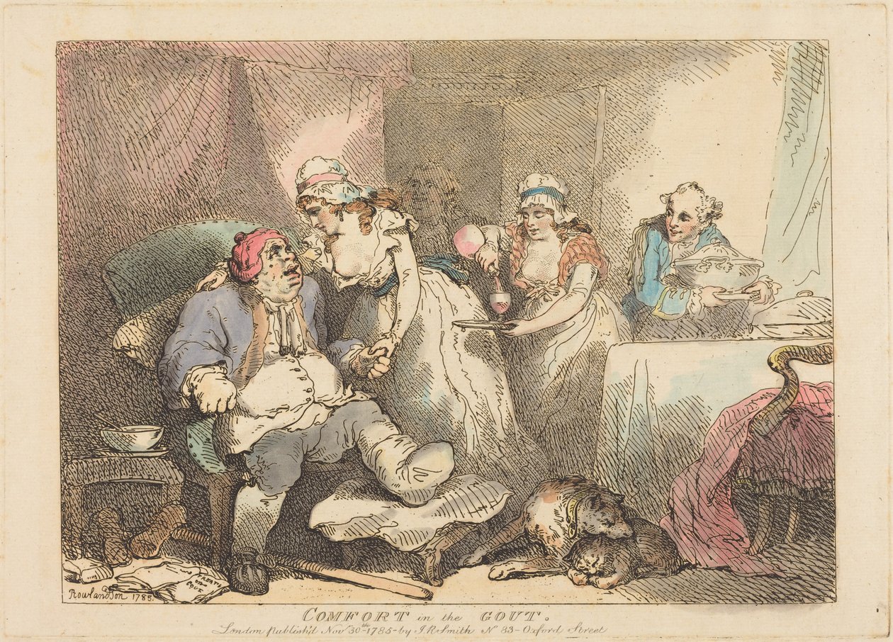 Lindring ved gikt av Thomas Rowlandson
