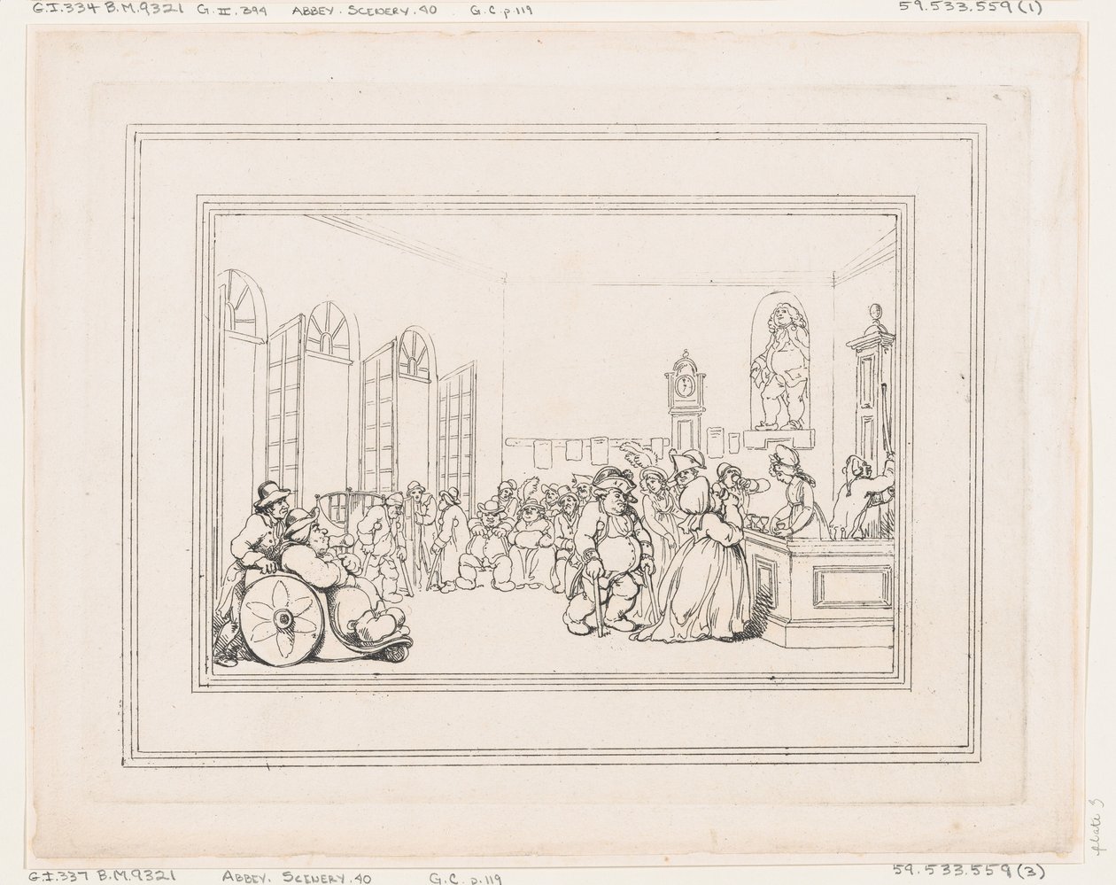 Comforts of Bath, plate 3, 6. januar 1798., 6. januar 1798. av Thomas Rowlandson