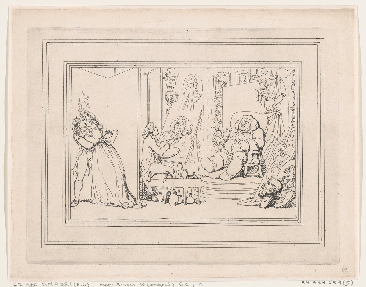 «Comforts of Bath», plate 6 av Thomas Rowlandson