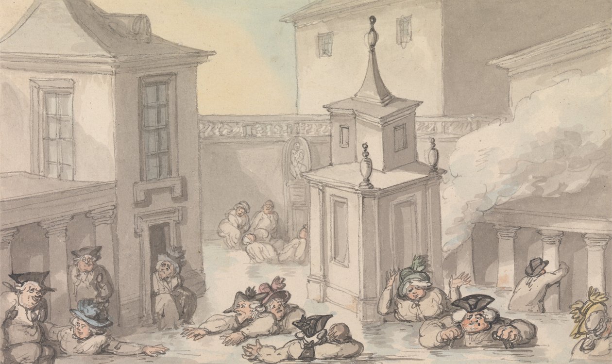Baths bekvemmeligheter: Bath av Thomas Rowlandson