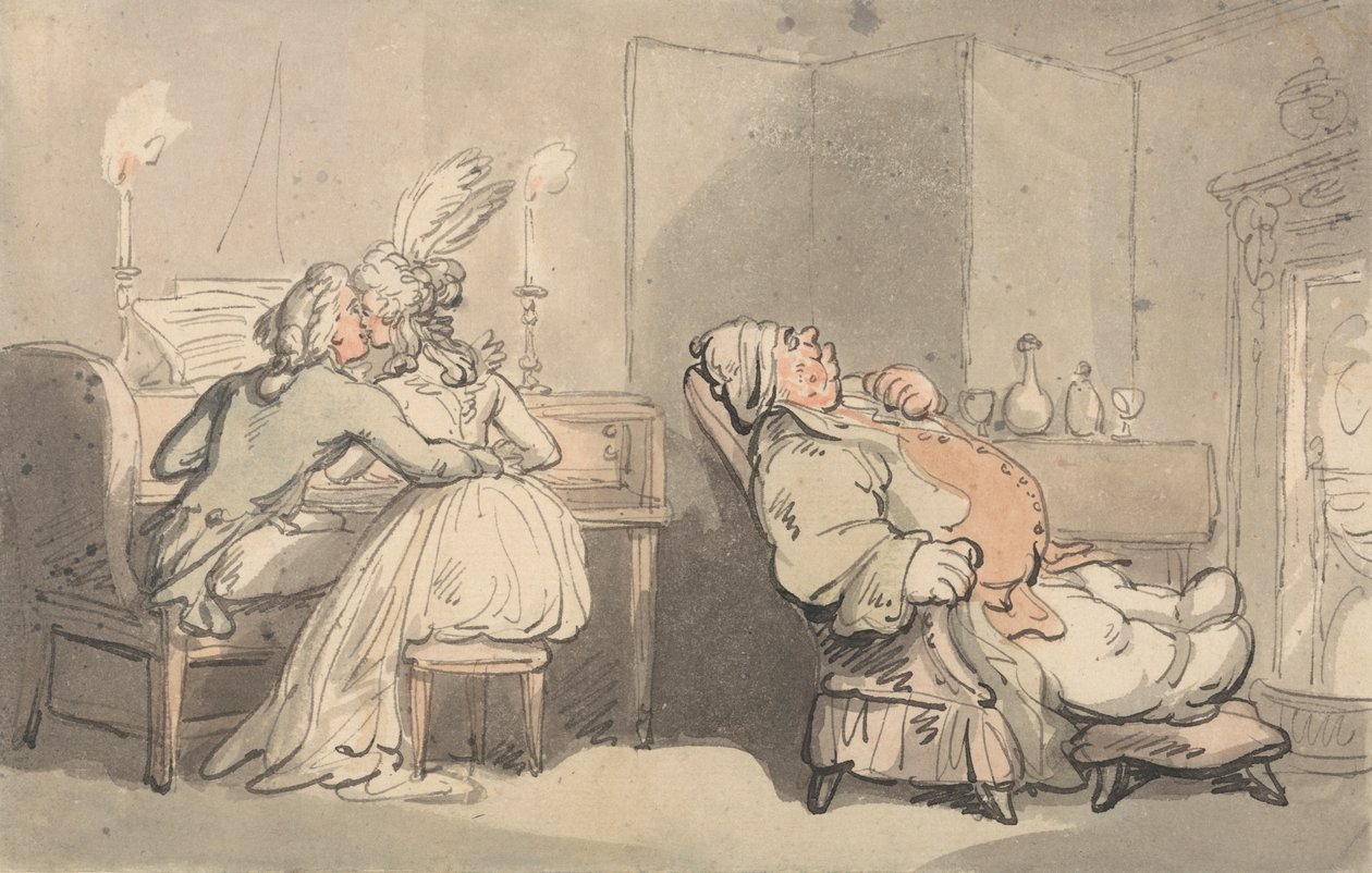 Comforts of Bath: The Music Master av Thomas Rowlandson