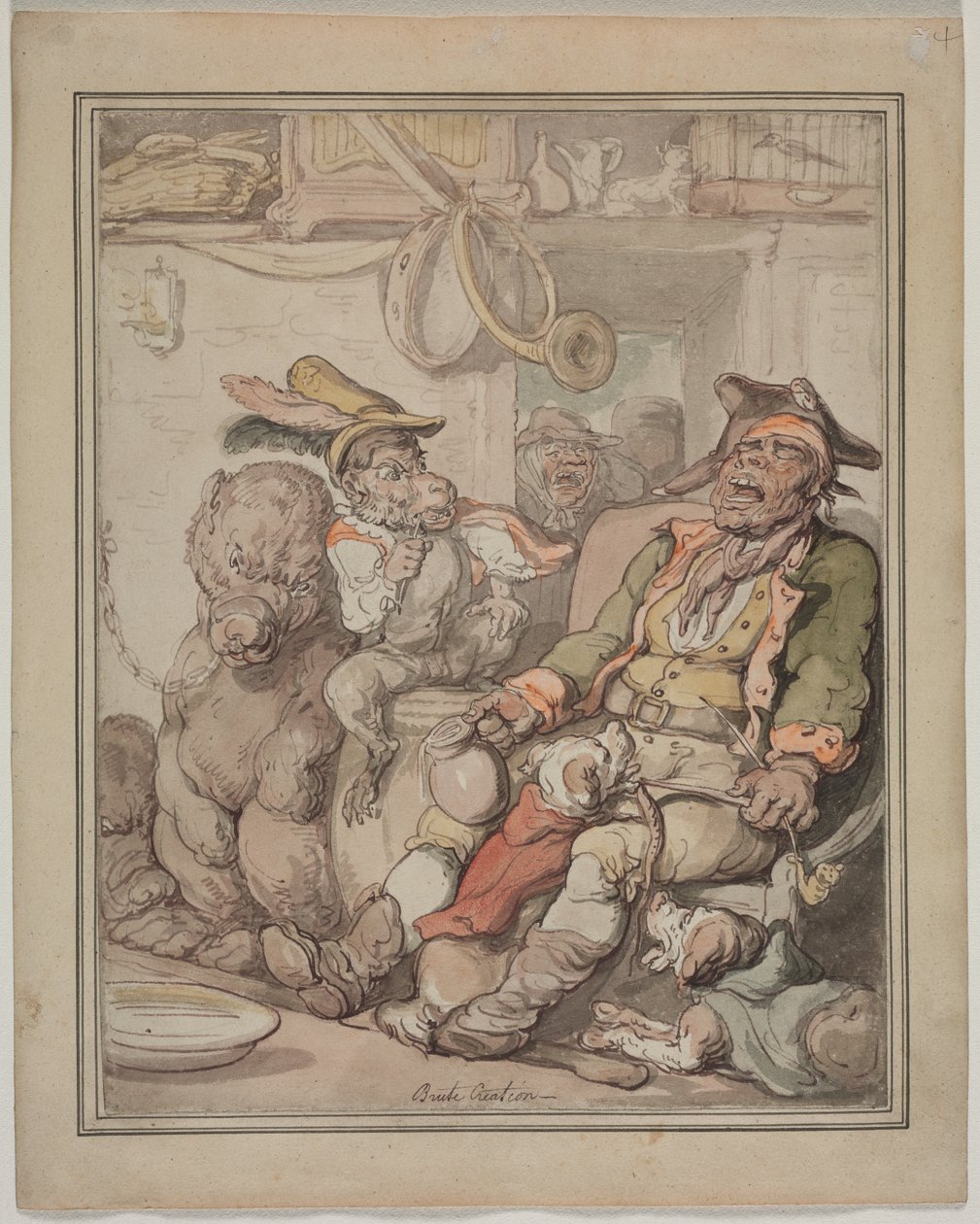 Komparativ anatomistudie av Thomas Rowlandson