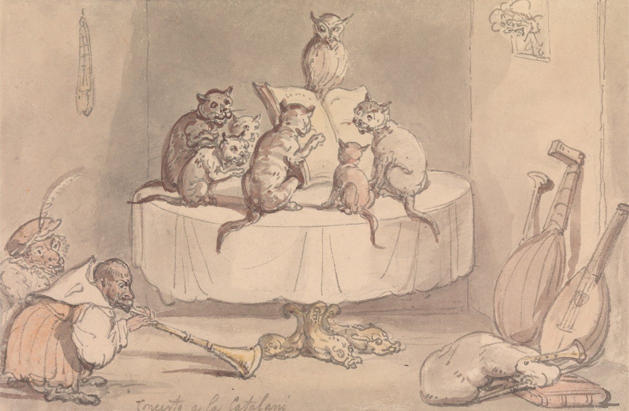 Konsert i Catalani av Thomas Rowlandson