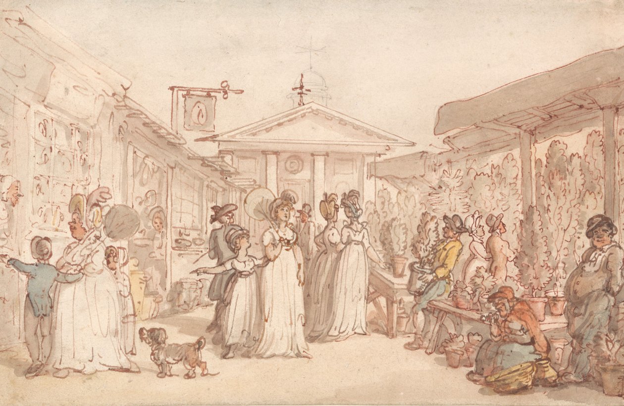 Covent Garden-markedet av Thomas Rowlandson