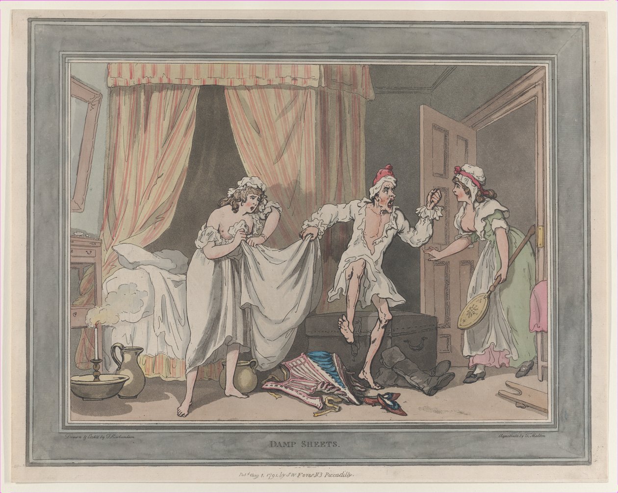 Fuktige ark, 1. august 1791., 1. august 1791 av Thomas Rowlandson