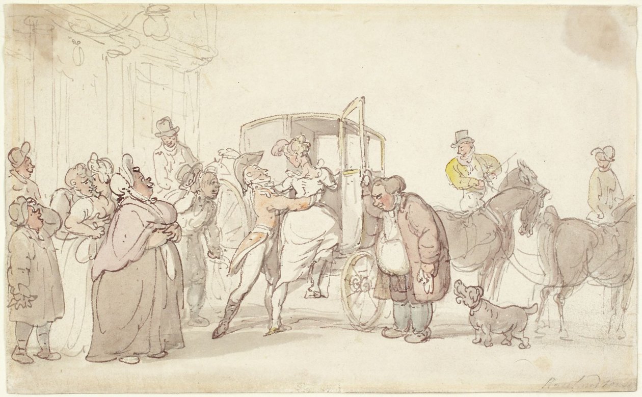 Avskjedsscene av Thomas Rowlandson