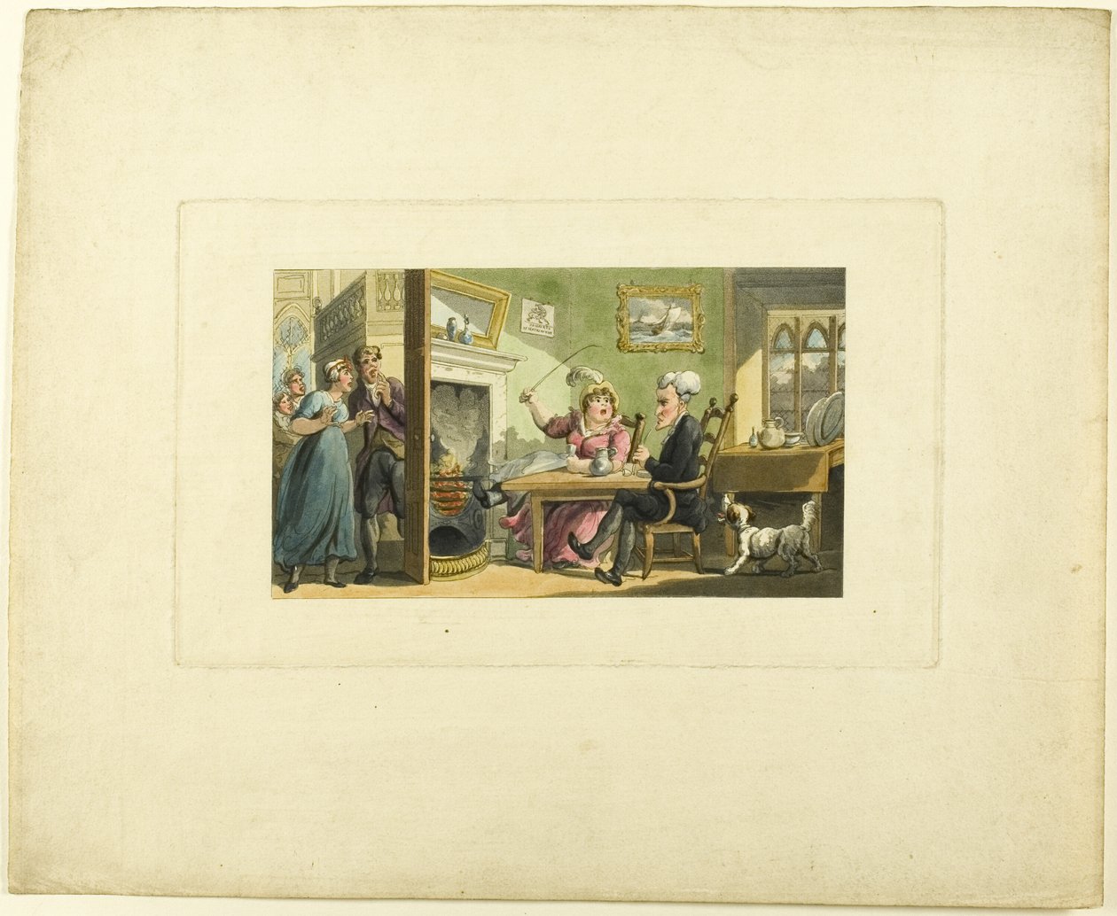 Doctor Syntax Returned from His Tour, fra The Tour of Doctor Syntax av Thomas Rowlandson