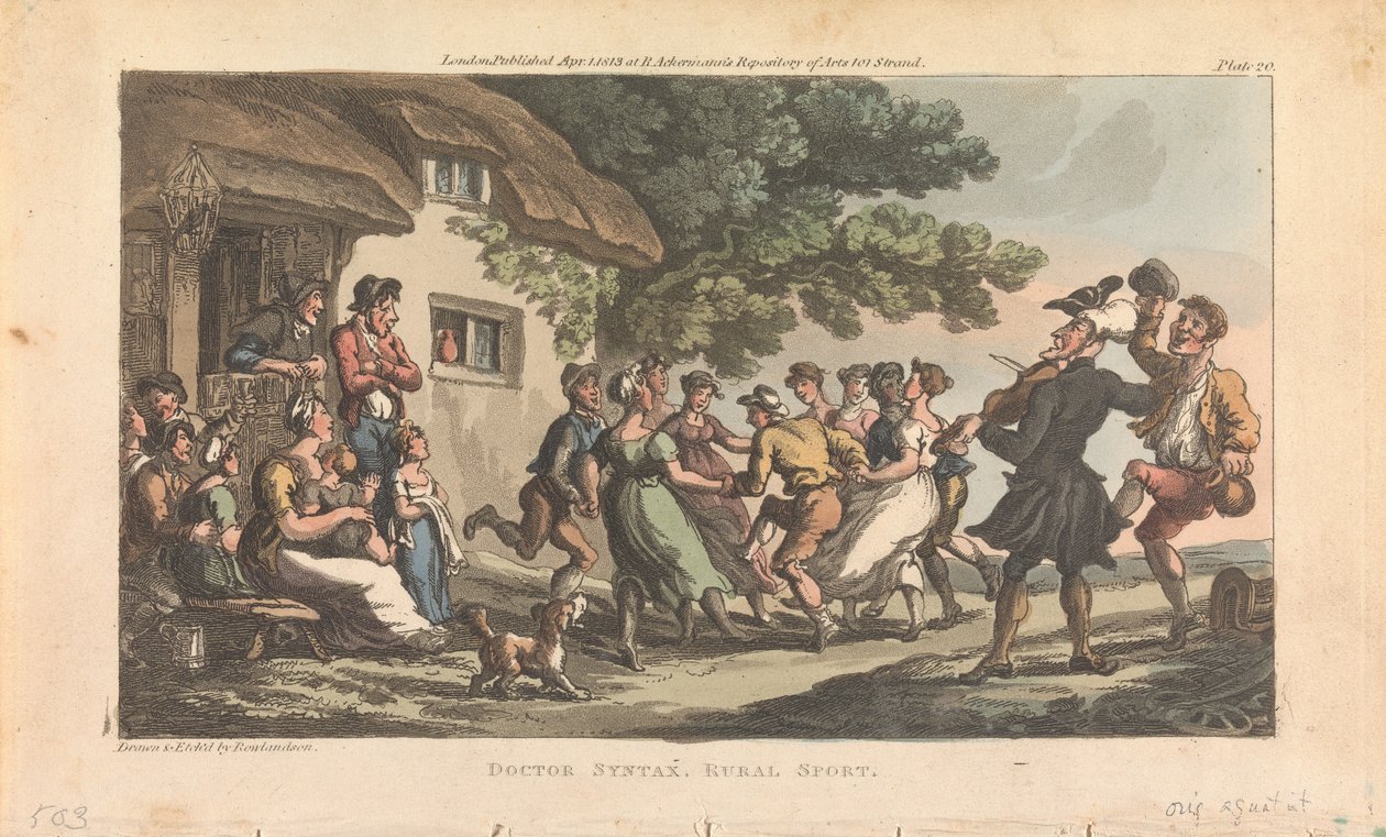 Doktor Syntax, Landsbygdsidrett, fra *Doktor Syntax’ reise på jakt etter det pittoreske* av Thomas Rowlandson