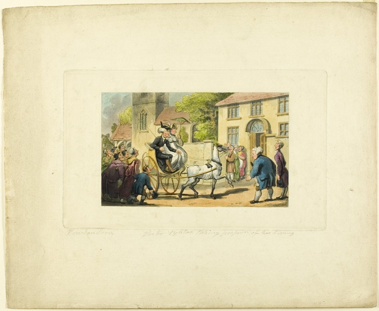 Doctor Syntax Ta besittelse av sitt liv, fra The Tour of Doctor Syntax av Thomas Rowlandson