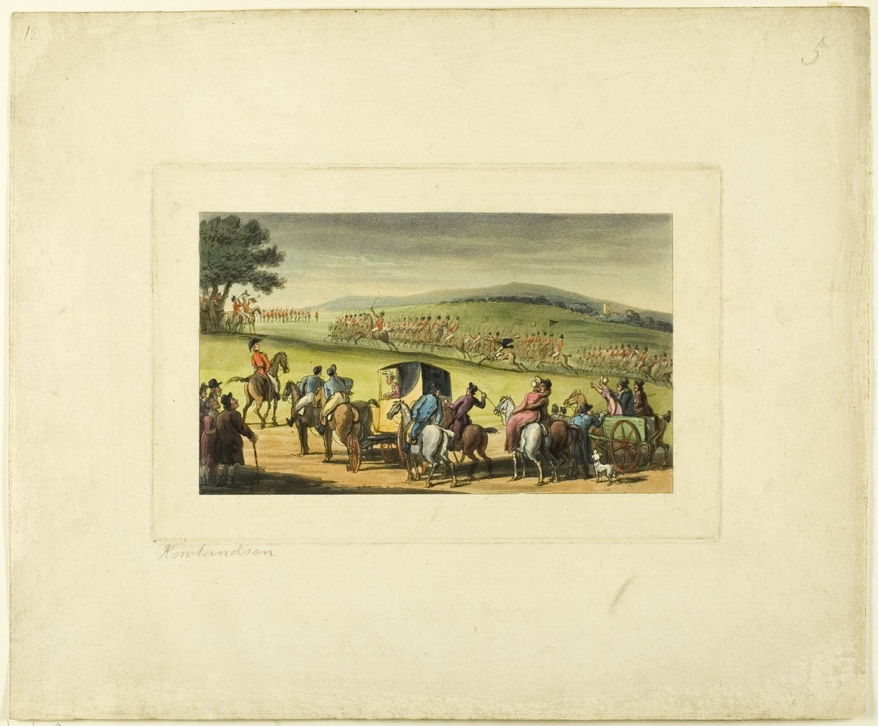 Doctor Syntax at a Review, fra The Tour of Doctor Syntax av Thomas Rowlandson