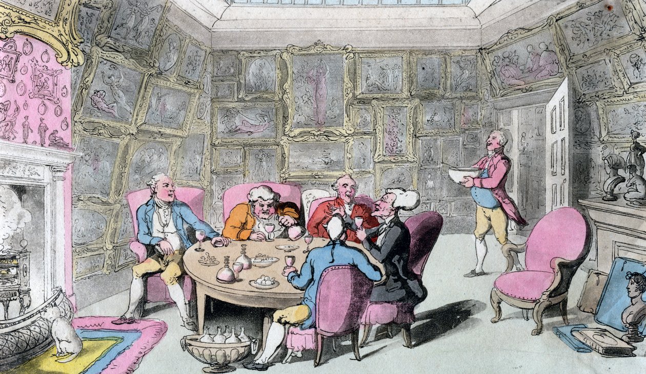 Doctor Syntax with My Lord, tidlig på 1800-tallet. av Thomas Rowlandson