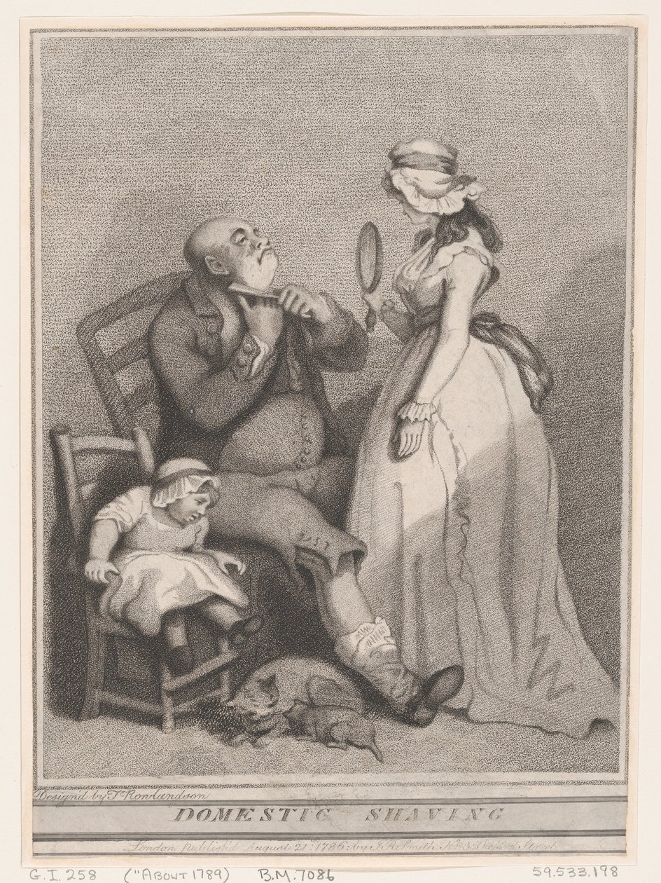 Barbering i hjemmet av Thomas Rowlandson