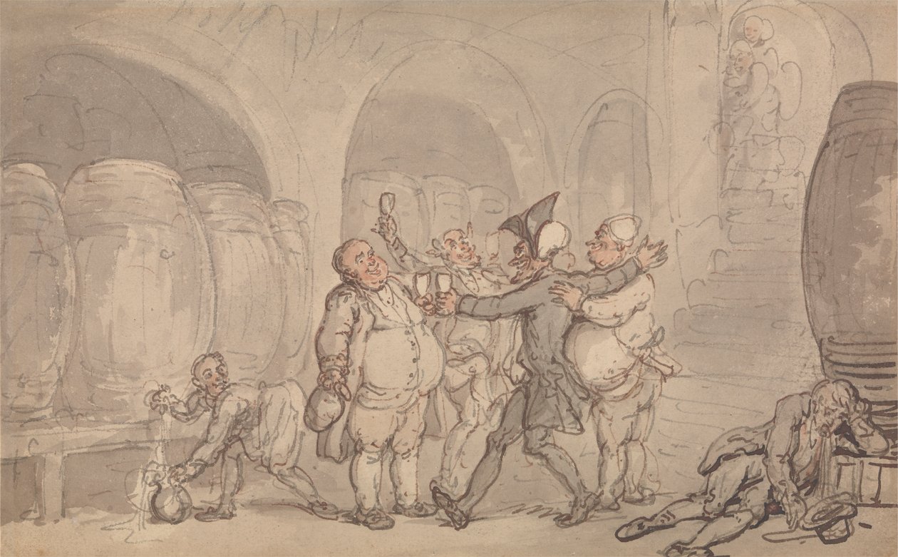 Dr. Syntax frigjort fra kjelleren av Thomas Rowlandson