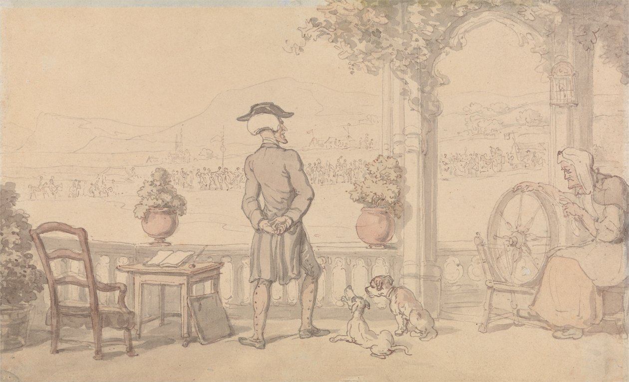 Dr. Syntax i en monolog av Thomas Rowlandson