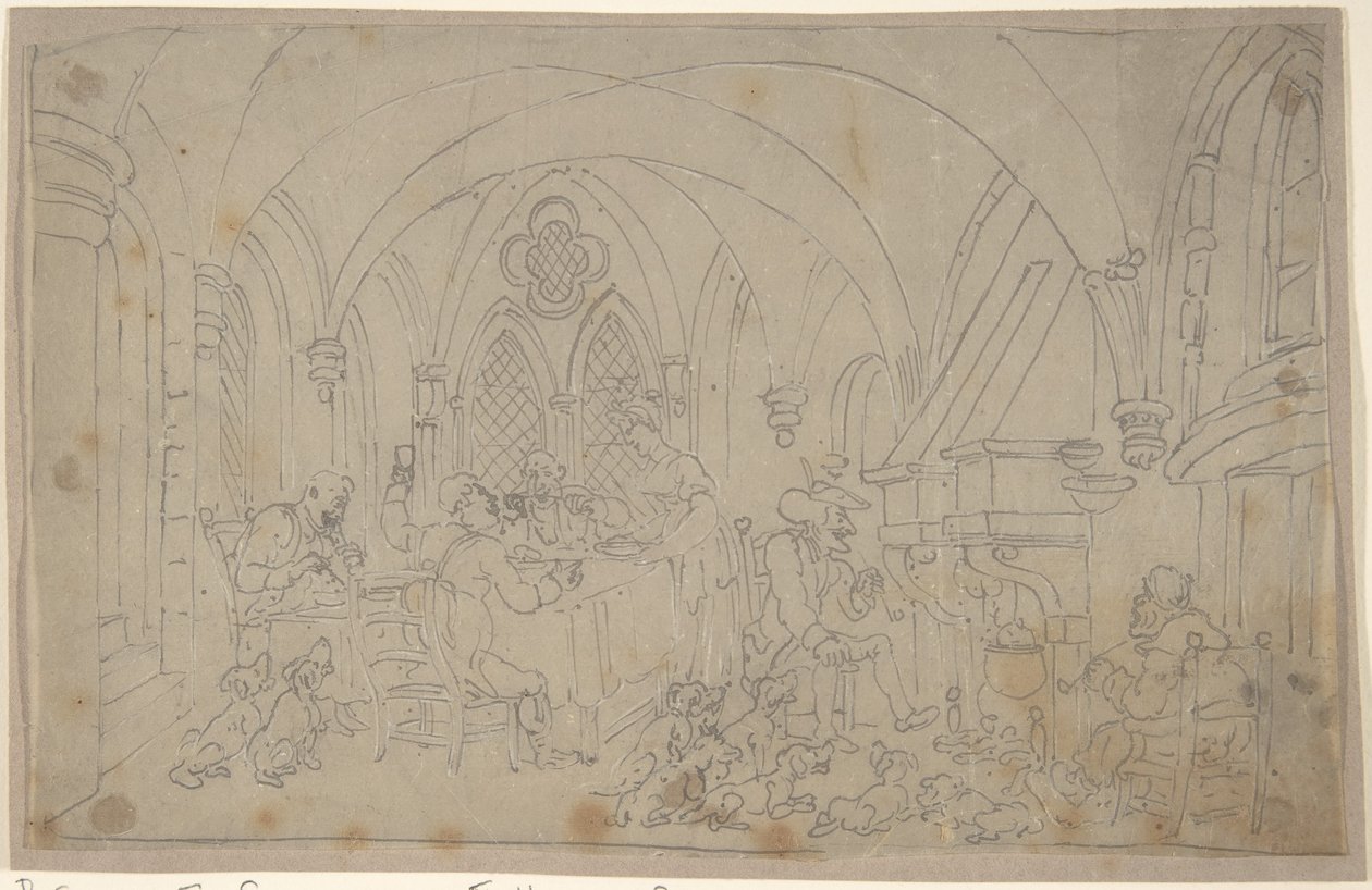 Dr. Syntax og de pensjonerte revejegerne av Thomas Rowlandson
