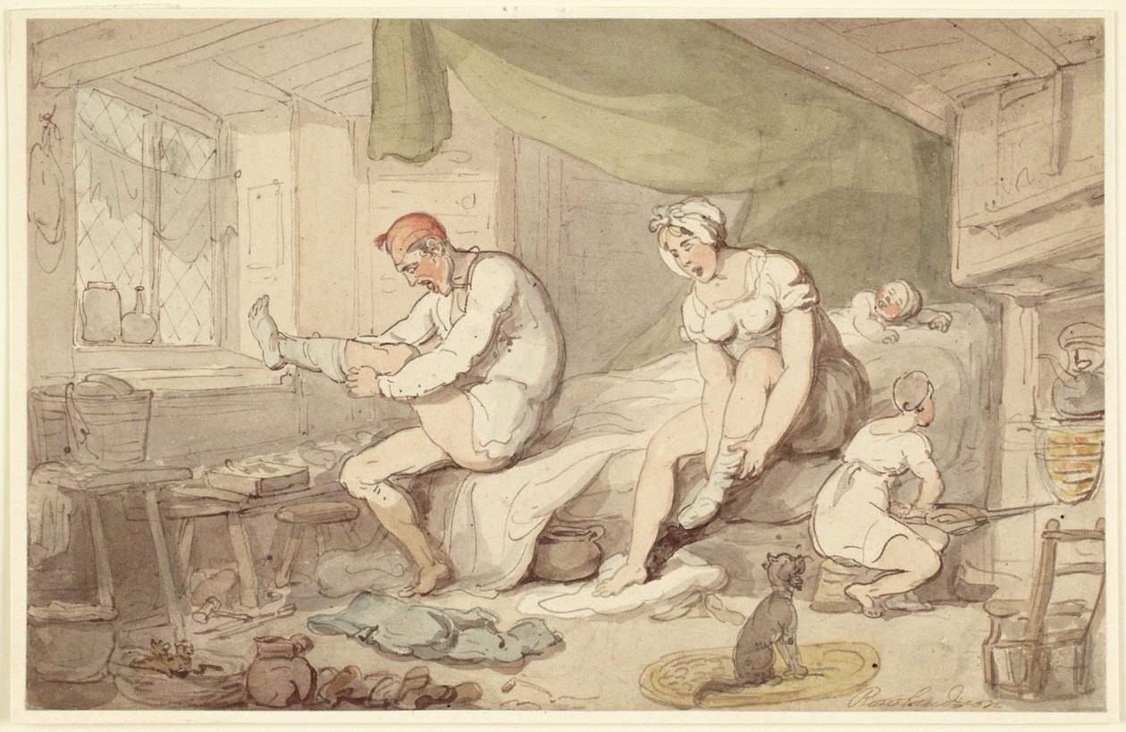 Påkledningsscene av Thomas Rowlandson