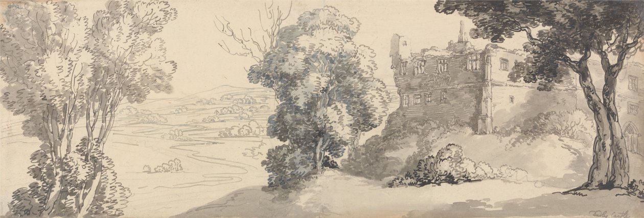 Dudley slott av Thomas Rowlandson