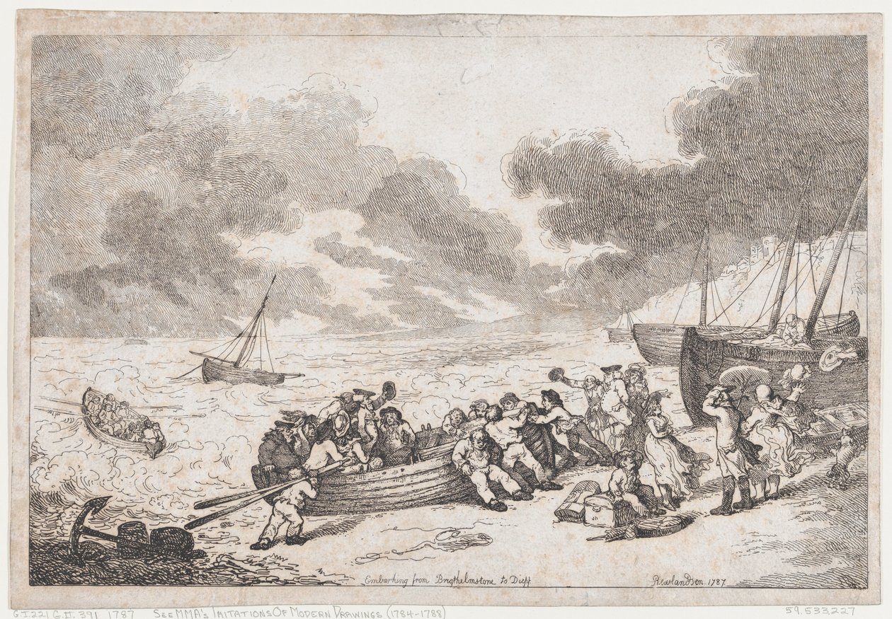 Avgang fra Brighthelmstone til Diepp[e] av Thomas Rowlandson