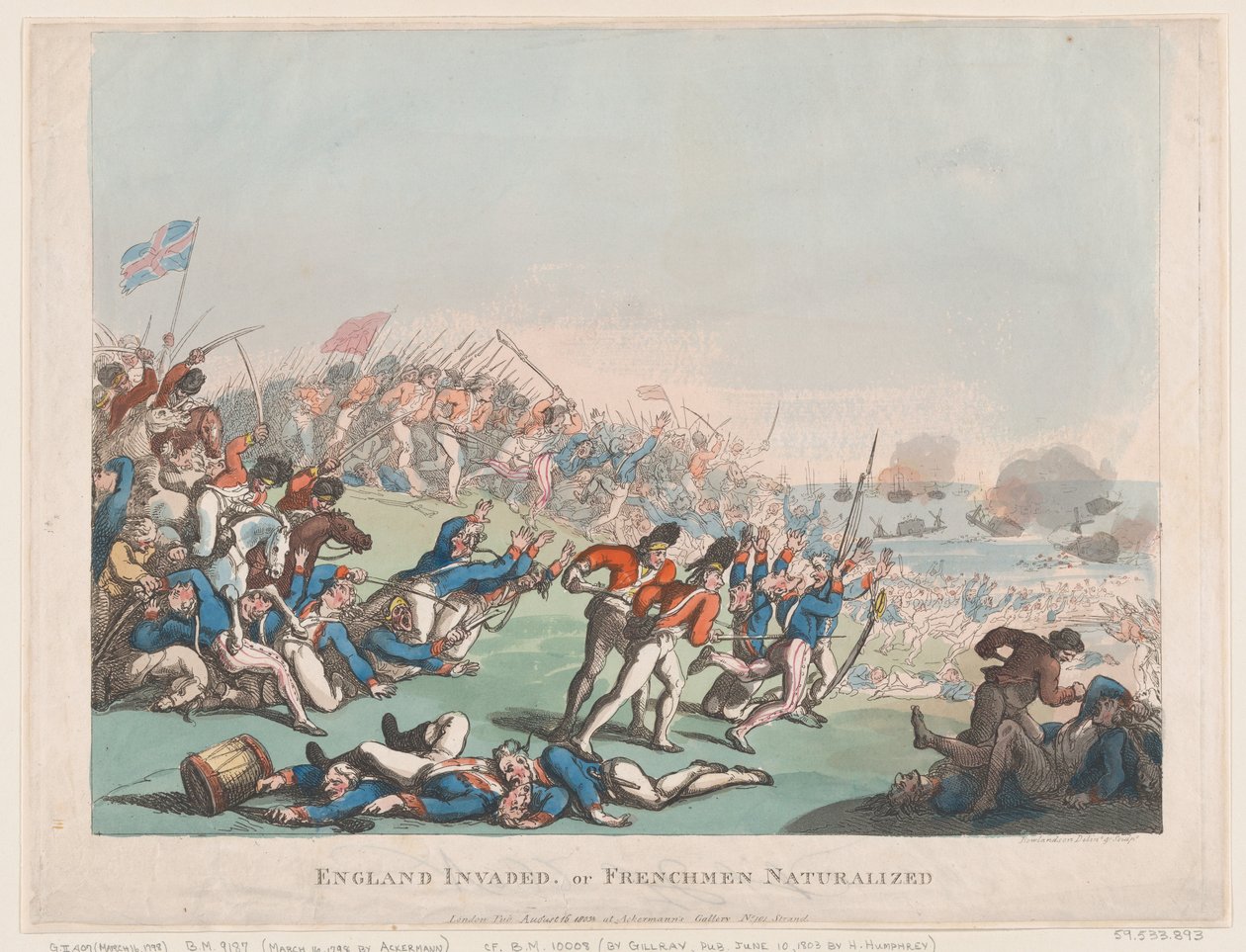 England invadert eller franskmenn naturalisert, 1803., 1803. av Thomas Rowlandson
