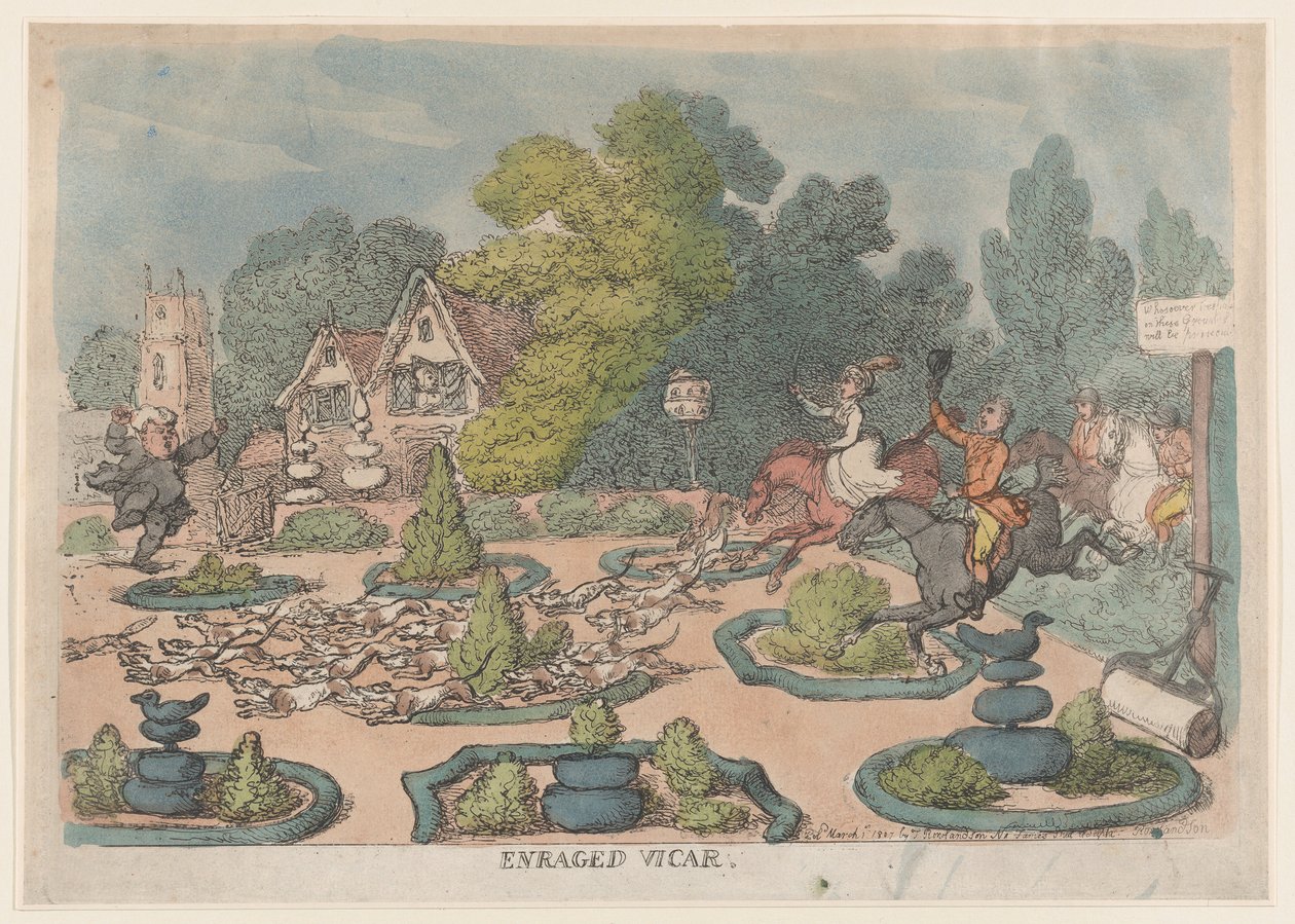Rasende prest, 1. mars 1807., 1. mars 1807. av Thomas Rowlandson