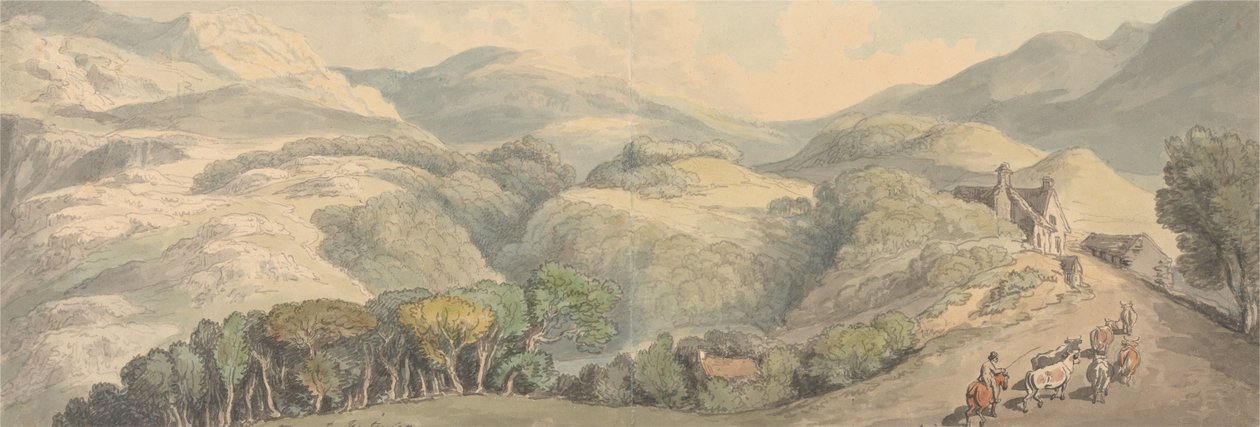Inngangen til Festiniog, Wales av Thomas Rowlandson