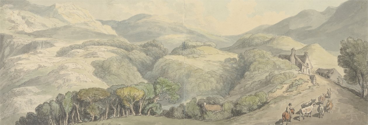 Inngang til Festiniog, Wales av Thomas Rowlandson