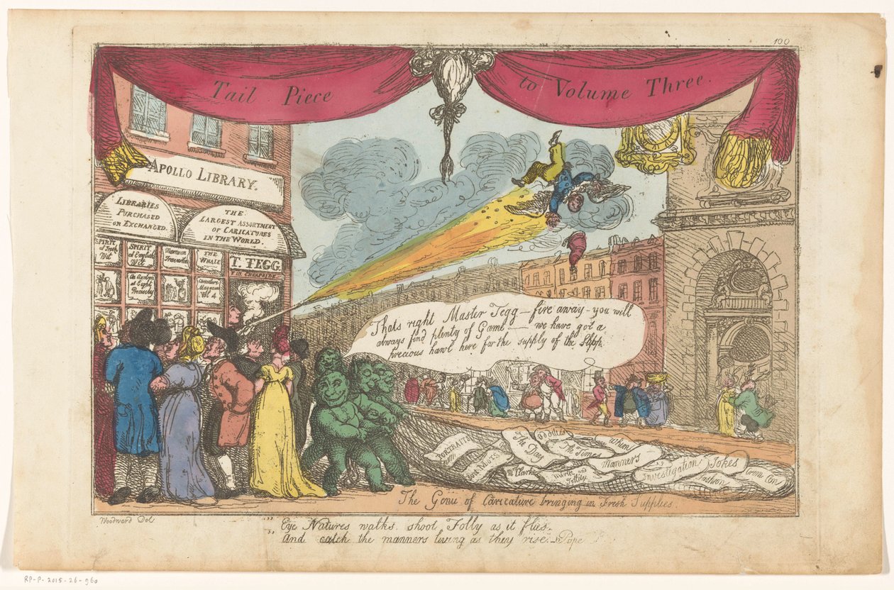 Utstillingsvinduet til forleggeren Thomas Tegg i London av Thomas Rowlandson