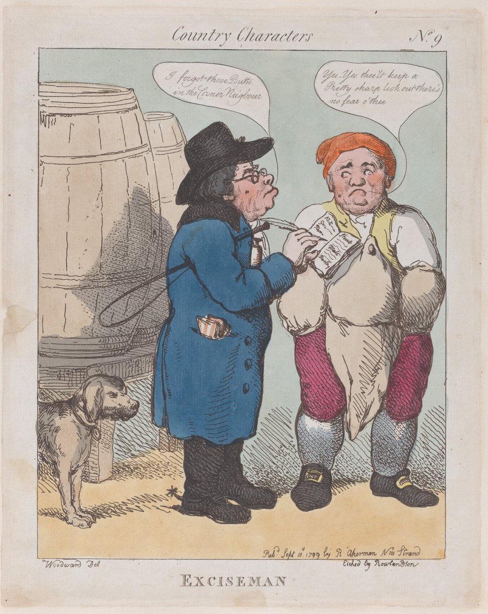 Exciseman, 10. september 1799., 10. september 1799. av Thomas Rowlandson