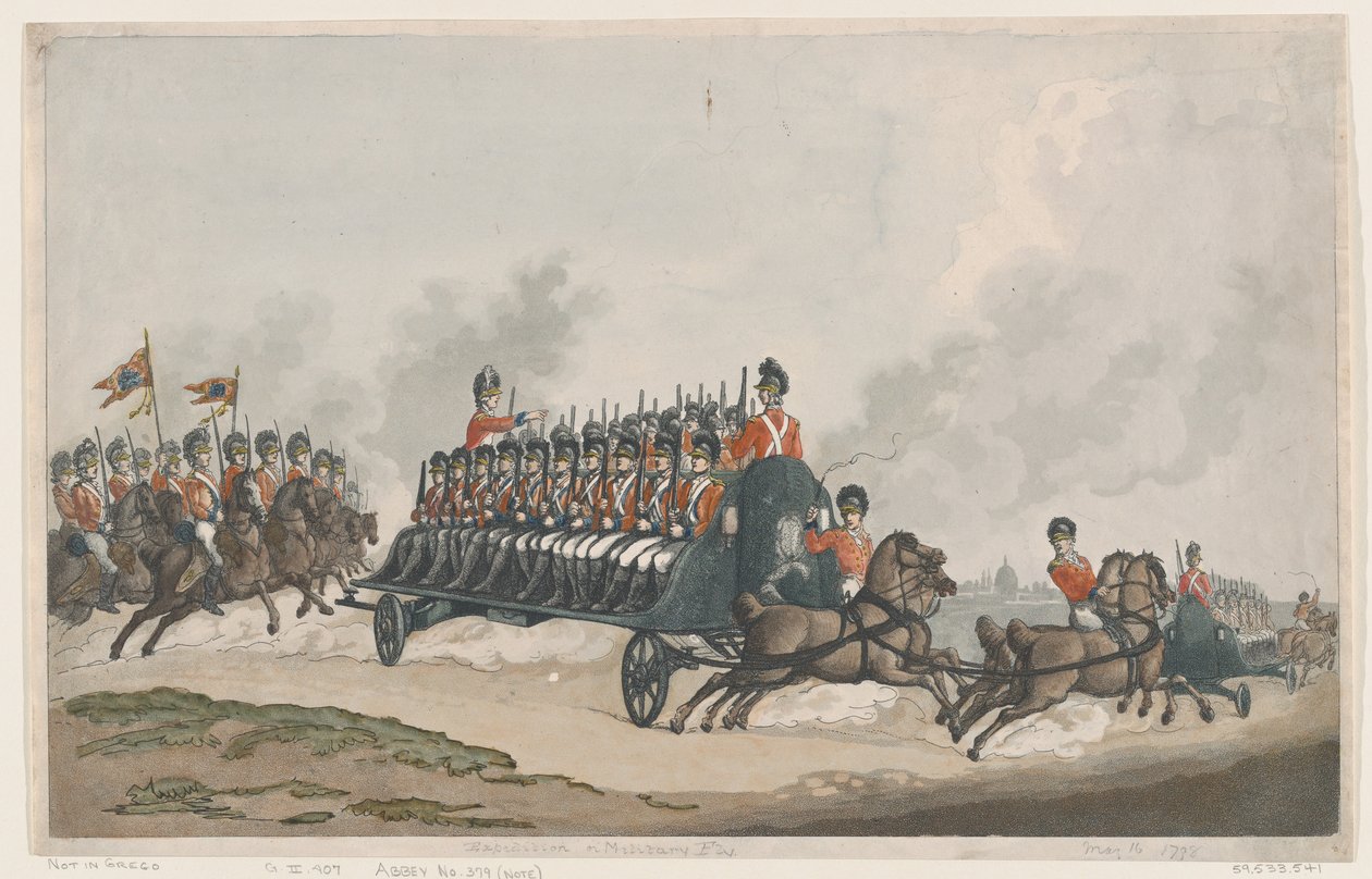 Ekspedisjon eller militærfly av Thomas Rowlandson