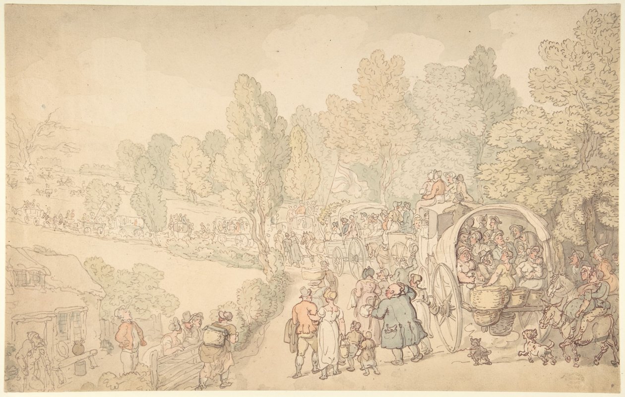 Fairlop Fair, Essex av Thomas Rowlandson