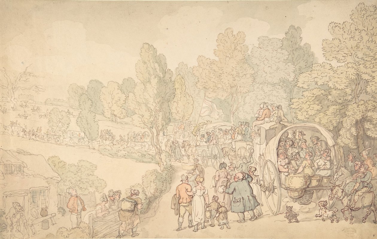 Fairlop Fair, Essex, ca. 1816. av Thomas Rowlandson