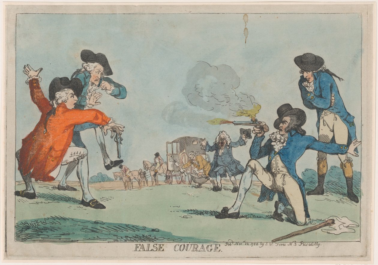 Falskt mot, 22. november 1788., 22. november 1788. av Thomas Rowlandson