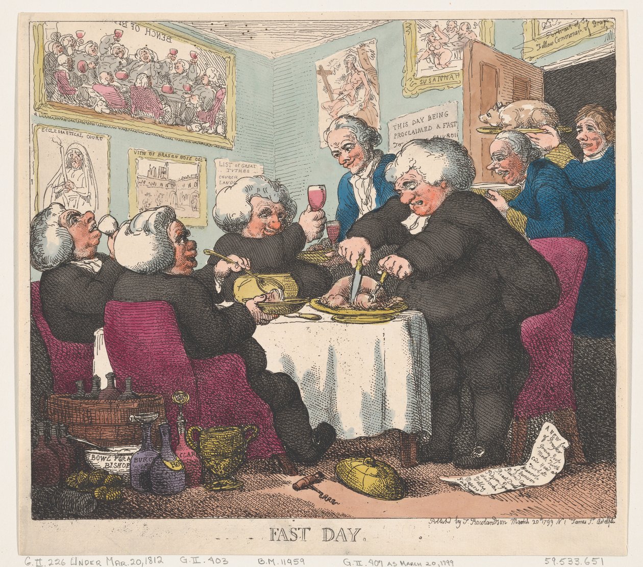 Fastedagen 20. mars 1799., 20. mars 1799. av Thomas Rowlandson