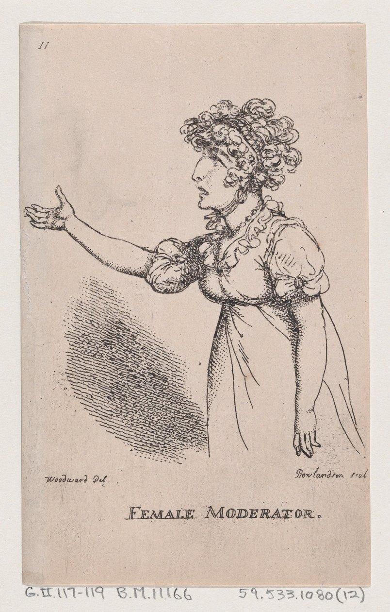 Kvinnelig moderator, 1808., 1808. av Thomas Rowlandson