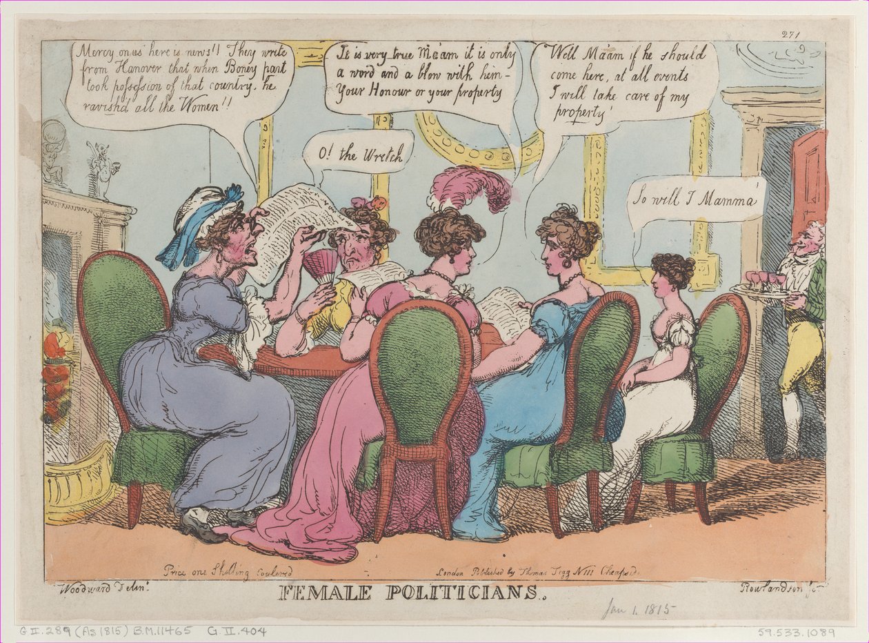 Kvinnelige politikere, 1. januar 1808., 1. januar 1808. av Thomas Rowlandson