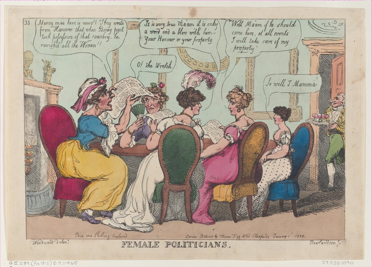 Kvinnelige politikere, 1. januar 1808., 1. januar 1808. av Thomas Rowlandson