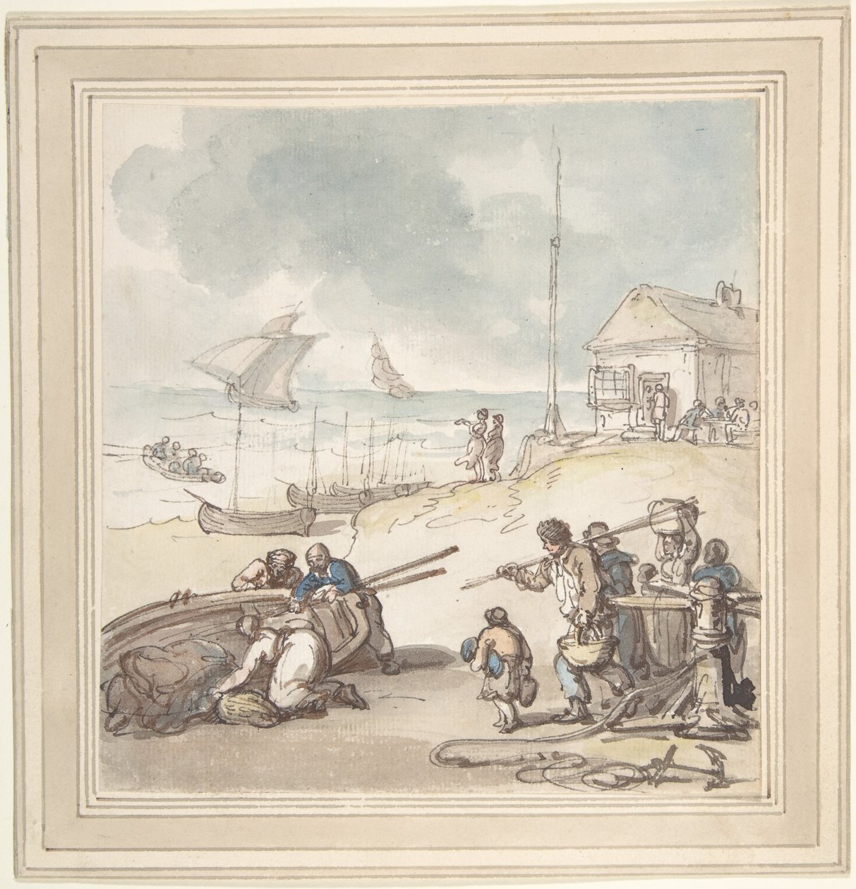 Figurer ved kysten av Thomas Rowlandson