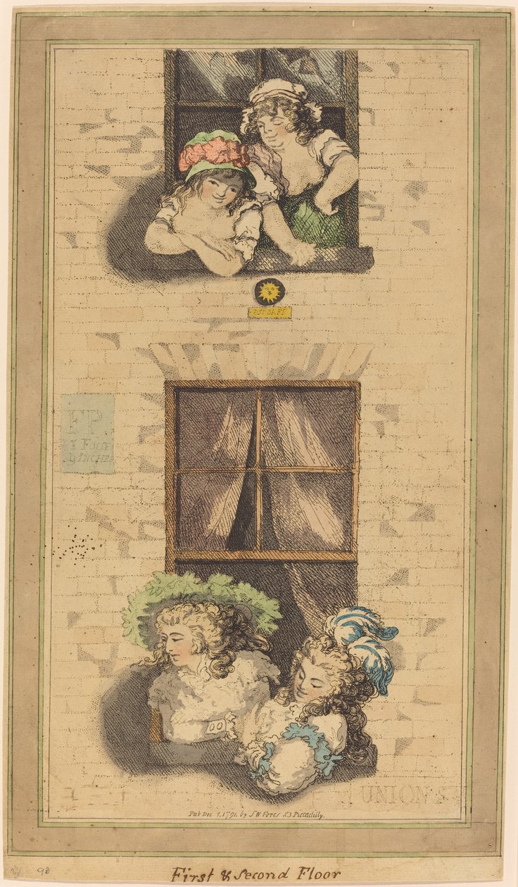 Første og andre etasje av Thomas Rowlandson