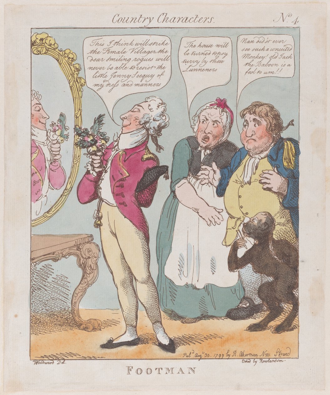 Footman, 30. august 1799., 30. august 1799. av Thomas Rowlandson