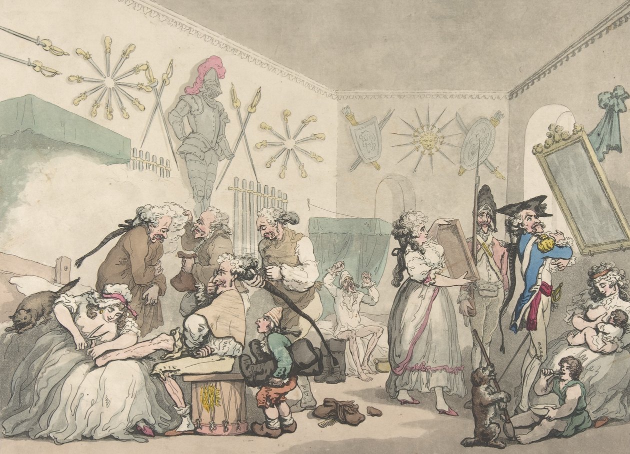 Franske brakker, 12. august 1791., 12. august 1791 av Thomas Rowlandson