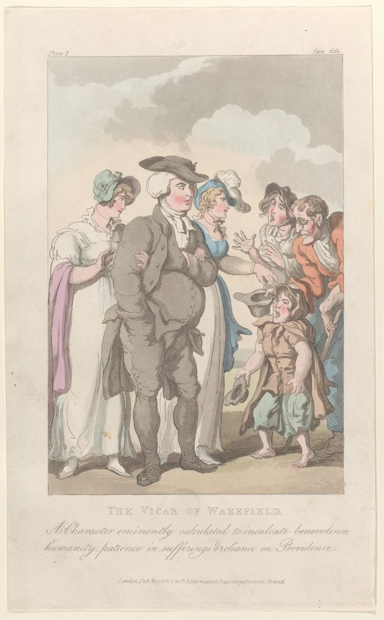 Frontispice: The Vicar of Wakefield, fra The Vicar of Wakefield, 1. mai 1817., 1. mai 1817. av Thomas Rowlandson