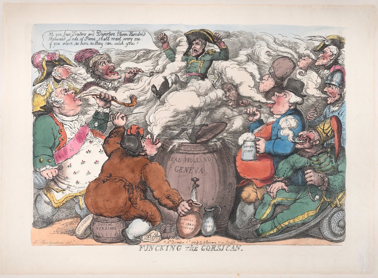 Funcking the Corsican, 6. desember 1813., 6. desember 1813. av Thomas Rowlandson