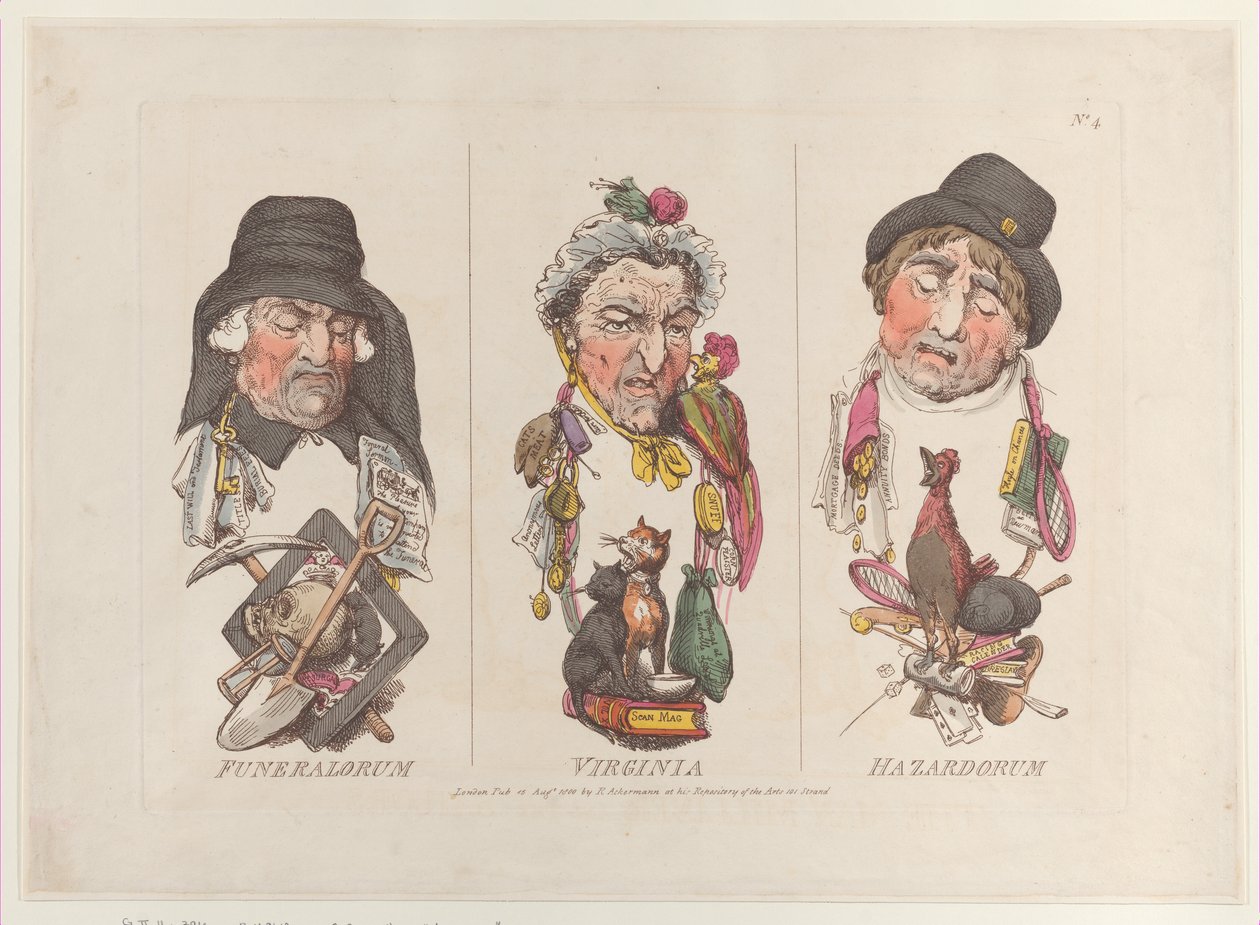 Funeral, Virginia, Hazard, 15. august 1800., 15. august 1800. av Thomas Rowlandson