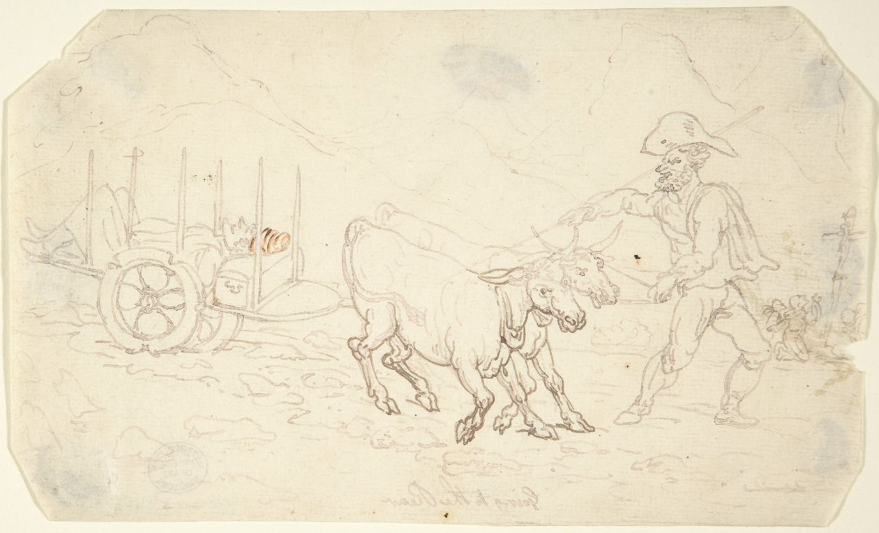 Å trekke seg tilbake på grunn av sykdom av Thomas Rowlandson