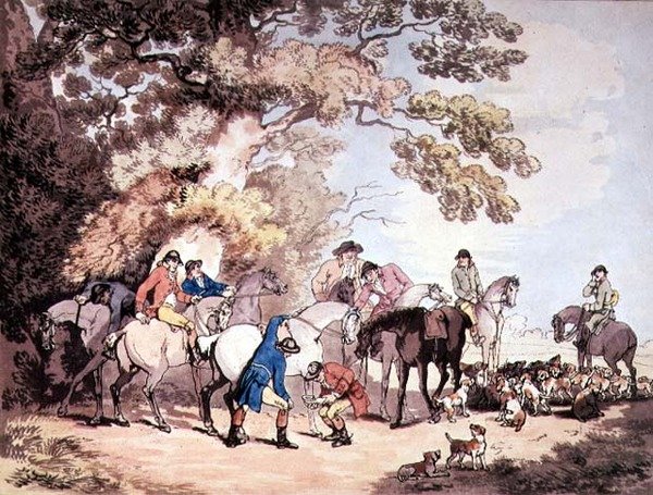 Går ut om morgenen av Thomas Rowlandson