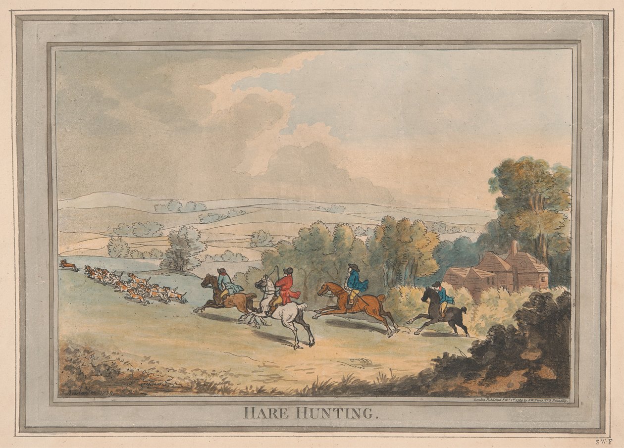 Harejakt av Thomas Rowlandson