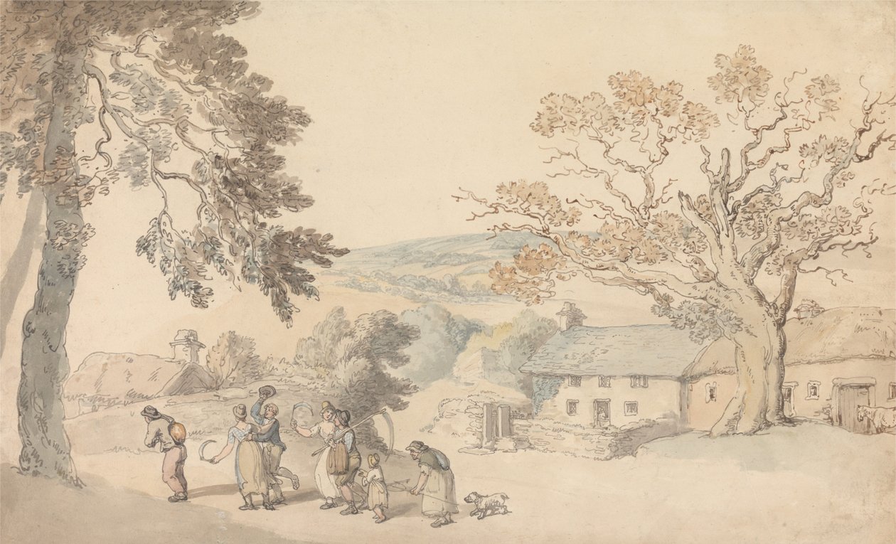 Høstemaskinene settes i gang av Thomas Rowlandson