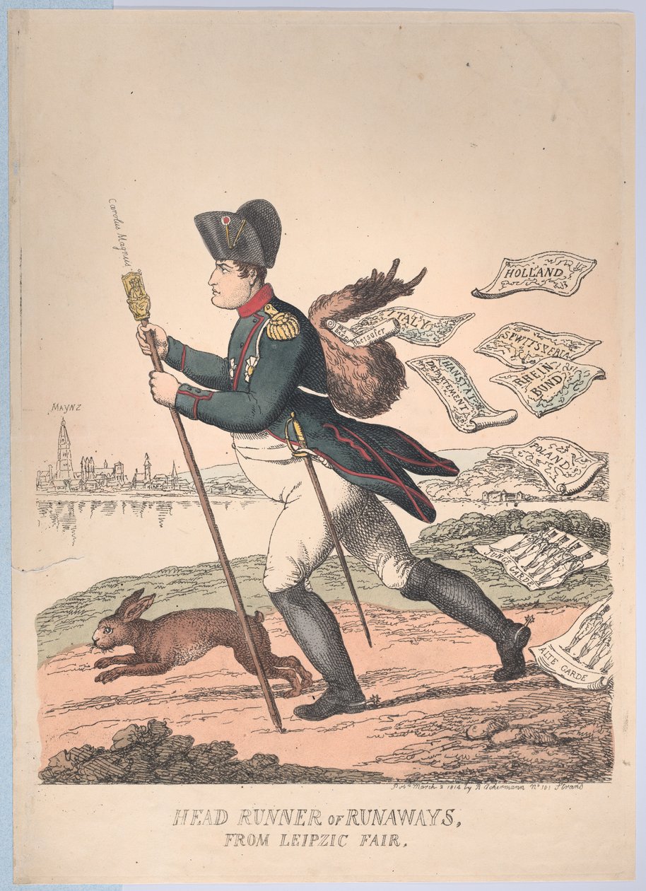 Hovedløper eller rømte fra Leipzic-messen, 2. mars 1814., 2. mars 1814. av Thomas Rowlandson